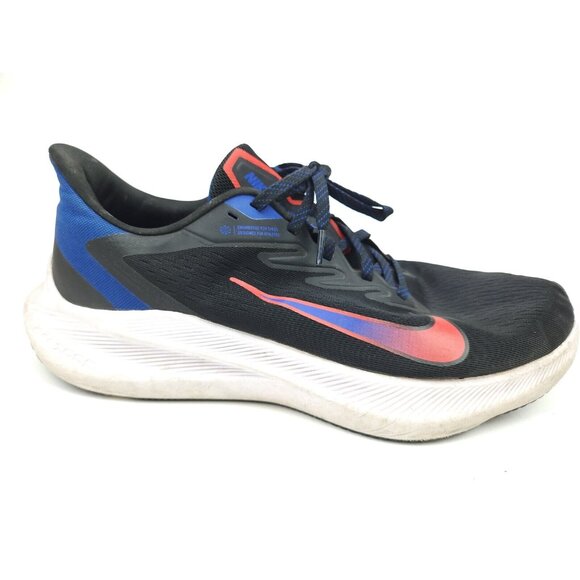 Nike Air Zoom Winflo 7 Running Shoe Mens 13 Blue Red Black Training Sneaker - Picture 1 of 10
